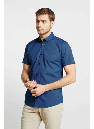 Chemise manches courtes bleu TOM TAILOR pour homme