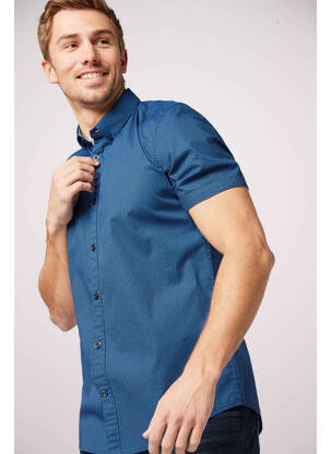 Chemise manches courtes bleu TOM TAILOR homme