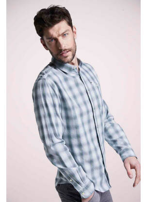 Chemise manches longues bleu TOM TAILOR homme