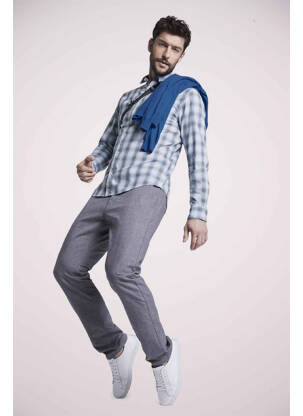 Chemise manches longues bleu TOM TAILOR homme