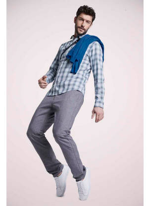 Chemise manches longues bleu TOM TAILOR homme