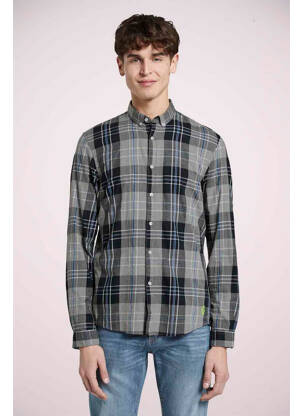 Chemise manches longues gris TOM TAILOR homme
