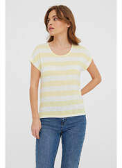 T-shirt jaune VERO MODA pour femme seconde vue