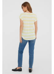 T-shirt jaune VERO MODA pour femme seconde vue