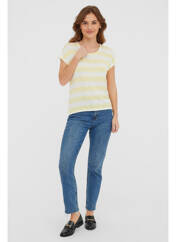 T-shirt jaune VERO MODA pour femme seconde vue