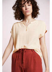 T-shirt beige TOM TAILOR pour femme seconde vue