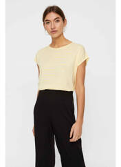 T-shirt jaune VERO MODA pour femme seconde vue