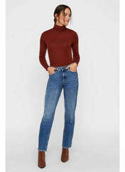 Pull col roulé marron VERO MODA pour femme seconde vue