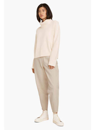 Pull col roulé beige TOM TAILOR femme