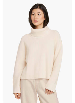 Pull col roulé beige TOM TAILOR femme