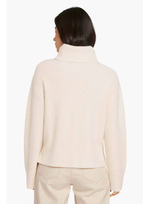 Pull col roulé beige TOM TAILOR femme
