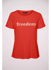 T-shirt rouge VERO MODA pour femme seconde vue