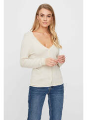 Gilet manches longues beige VERO MODA pour femme seconde vue