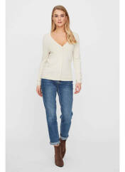 Gilet manches longues beige VERO MODA pour femme seconde vue