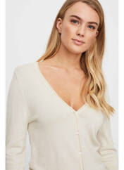 Gilet manches longues beige VERO MODA pour femme seconde vue
