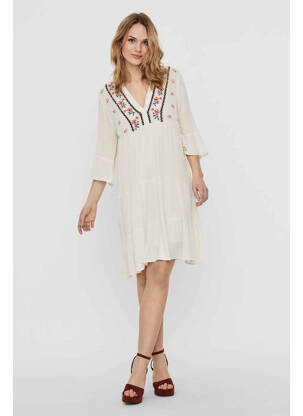 Robe courte beige VERO MODA femme