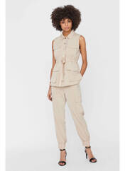 Pantalon cargo beige VERO MODA pour femme seconde vue