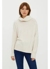 Pull col roulé beige VERO MODA pour femme seconde vue