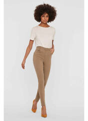 Pantalon slim marron VERO MODA pour femme seconde vue