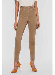 Pantalon slim marron VERO MODA pour femme seconde vue