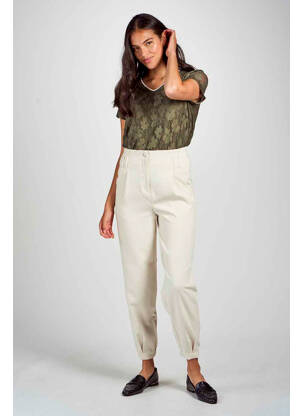 Pantalon 7/8 beige VERO MODA femme
