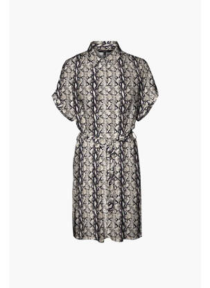 Robe mi-longue beige VERO MODA femme