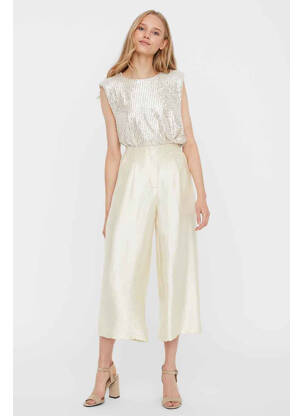 Pantalon 7/8 beige VERO MODA femme