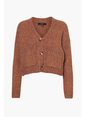 Gilet manches longues marron VERO MODA pour femme seconde vue