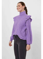 Pull col roulé violet VERO MODA pour femme seconde vue