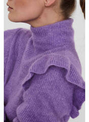 Pull col roulé violet VERO MODA pour femme seconde vue