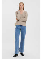 Pull marron VERO MODA pour femme seconde vue
