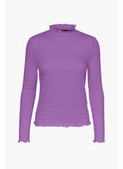 T-shirt violet VERO MODA pour femme seconde vue