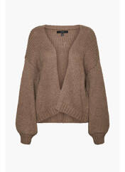 Gilet manches longues marron VERO MODA pour femme seconde vue
