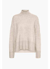 Pull col roulé beige VERO MODA pour femme seconde vue