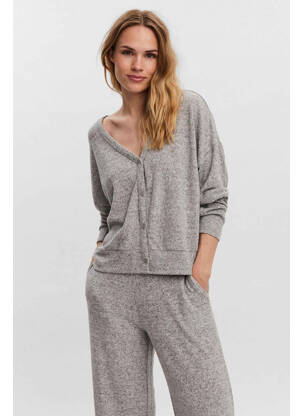 Gilet manches longues gris VERO MODA pour femme