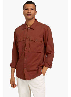 Chemise manches longues orange TOM TAILOR pour homme