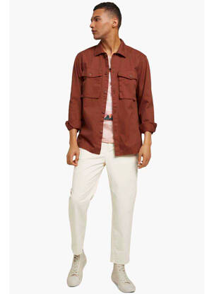 Chemise manches longues orange TOM TAILOR homme