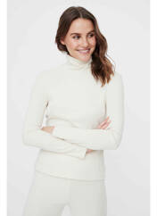Pull col roulé beige VERO MODA pour femme seconde vue
