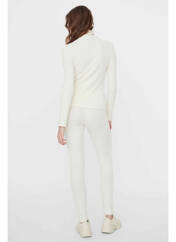 Pull col roulé beige VERO MODA pour femme seconde vue