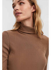 Pull col roulé marron VERO MODA pour femme seconde vue