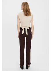 Pantalon chino marron VERO MODA pour femme seconde vue