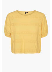 T-shirt jaune VERO MODA pour femme seconde vue