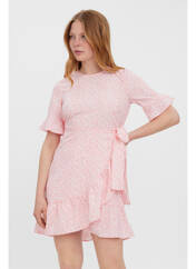 Robe courte rose VERO MODA pour femme seconde vue