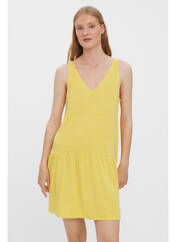 Robe courte jaune VERO MODA pour femme seconde vue