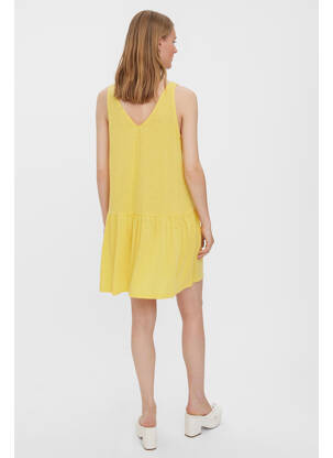 Robe courte jaune VERO MODA femme