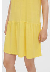 Robe courte jaune VERO MODA pour femme seconde vue