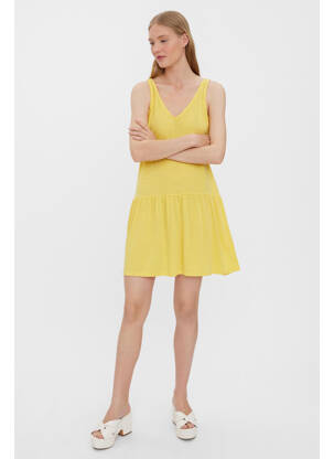 Robe courte jaune VERO MODA femme