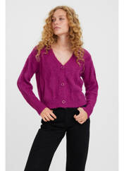 Gilet manches longues violet VERO MODA pour femme seconde vue