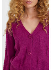 Gilet manches longues violet VERO MODA pour femme seconde vue