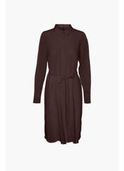 Robe mi-longue marron VERO MODA pour femme seconde vue